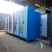 Tủ sắt đựng quần áo 1m6 - XANH