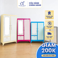 Tủ Sắt Đựng Quần Áo Nhiều Màu Có Gương 1m2, 1m4, 1m6, 1m8