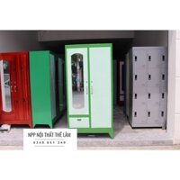 TỦ SẮT ĐỰNG QUẦN ÁO SƠN DẦU GIÁ RẺ CAO 1M6 free ship hcm