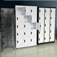 Tủ sắt locker 2 4 6 8 10 12 15 cánh cửa có khóa mỗi ngăn đựng đồ cho khách hàng và nhân viên