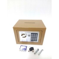 Tủ sắt mini khóa mở mã số điện tử để cất giữ tư trang,tiền bạc vừa là ống heo đất có khe nhét tiền tiết kiệm siêu bền
