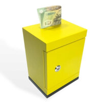 Tủ sắt ống heo mini thiết kế nhỏ gọn để tiền tiết kiệm,giấy tờ có chìa khóa