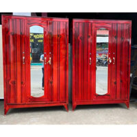 Tủ sắt quần áo 3 cánh 1m2 , tủ sắt giá rẻ,tủ đựng quần áo giá rẻ , ( miễn phí vận chuyển)