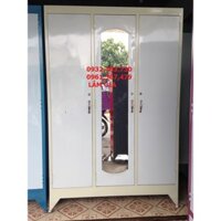 Tủ sắt quần áo 3 ngăn giá rẻ tại TPHCM 1m8x1m2