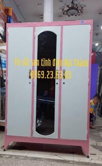 Tủ sắt quần áo sơn tĩnh điện 3 cửa 1m2-1m8 – TSDT09