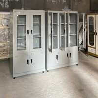 Tủ Sắt Văn Phòng, Tủ Hồ Sơ Có Kính, Tủ locker sắt mini cho nhân viên học sinh đựng đồ cá nhân có khóa tiện lợi