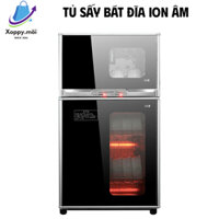 Tủ sấy bát đĩa 2 tầng cao cấp nhập khẩu, khử khuẩn ion âm và sấy hông ngoại dung tích 88L, vỏ inox 304 cách nhiệt