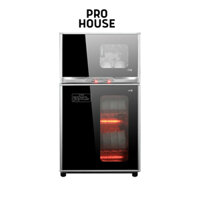 Tủ sấy bát đĩa và khử khuẩn bằng công nghệ ion âm với phương pháp xử lí nhiệt độ cao 125ºC, dung tích 88L công suất 500W