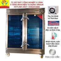 Tủ Sấy Bát Inox 1 Lớp 2 cánh 5 tầng, Điện Tự Động – Vinsun