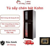 Tủ sấy chén bát Kohn KS25G/KS35G, khử trùng diệt khuẩn tia hồng ngoại và ozone, dung tích 138L/198L