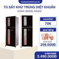 Tủ sấy khử trùng Model KS35G bát đĩa diệt khuẩn bằng ánh sáng hồng ngoại và Ozon thương hiệu Kohn A