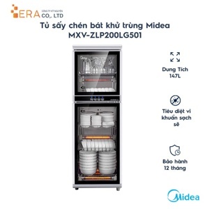 Tủ sấy ly chén bát diệt khuẩn Midea 200LG501
