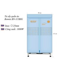 Tủ sấy quần áo cao cấp bennix BN-115BIG thái lan công suất 1800W size lớn nhất trên thị trường