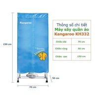TỦ SẤY QUẦN ÁO KANGAROO KG332 CHÍNH HÃNG