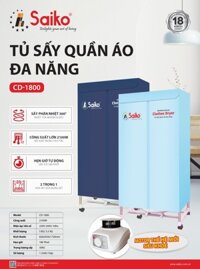 Tủ sấy quần áo Saiko CD1800