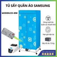 Tủ Sấy Quần Áo Samsung Chính Hãng, Máy Sấy Quần Áo Hai Tầng Có Điều Khiển Từ Xa, Tốc Độ Sấy Nhanh, Diệt Khuẩn Tốt