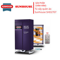 Tủ Sấy Quần Áo Sunhouse SHD2707, Sấy Khô Tĩnh Học, Công Suất 1500, Sấy 15KG Quần Áo.
