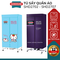 Tủ Sấy Quần Áo SUNHOUSE SHD2702 và SHD2707, Sấy 15-20kg Quần Áo, Sấy Khô, Khử Khuẩn Bảo Hành 12T