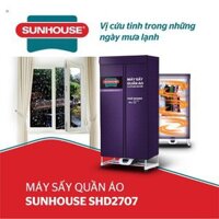 Tủ sấy quần áo,Máy sấy quần áo Sunhouse SHD2707 loaị 1 Bảo hành 12 tháng hỗ trợ diệt khuẩn quần áo