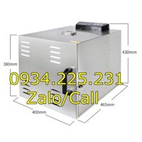 Tủ sấy thực phẩm, dược liệu, hoa quả khô 10 tầng khay vuông inox