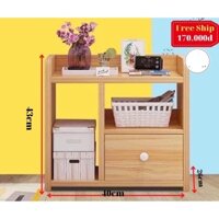 Tủ Táp Đầu Giường 1 Ngăn Kéo Bằng Gỗ MDF Kệ Để Đồ Đa Năng Phòng Ngủ, ĐỒ GỖ MỸ SINH CAO CẤP GIA ĐÌNH