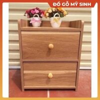 Tủ Táp Đầu Giường 2 Ngăn Kéo Bằng Gỗ MDF Kệ Để Đồ Đa Năng Phòng Ngủ, ĐỒ GỖ MỸ SINH CAO CẤP GIA ĐÌNH
