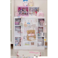 Tủ thép 2 cửa lùa để đồ đa năng decor phòng ngủ