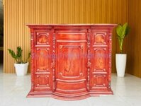 Tủ Thờ Đẹp Gỗ Cẩm Lại Kích Thước 1m6 Chạm Phúc Lộc Thọ