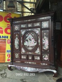 Tủ thờ gõ 13 trám cẩn ốc xà cừ lối cổ