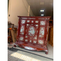 Tủ thờ gỗ căm xe mặt thẳng 2 cửa hông cẩn ốc ngang 1M33 (FREESHIP....) 19LM