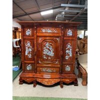 TỦ THỜ GỖ TRÀM CẨN ỐC XÀ CỪ 1.45M