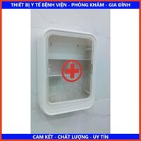 Tủ thuốc gia đình treo tường bằng nhựa, có móc treo vít HÀNG CTY.