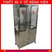 Tủ thuốc inox chuẩn y tế 160x80x40cm, hàng theo tiêu chuẩn y tế - HÀNG HÃNG