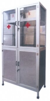 Tủ thuốc inox có ngăn độc A-B 160x80x40cm inox 201