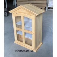 TỦ THUỐC MÁI CHÉO - gỗ cao su