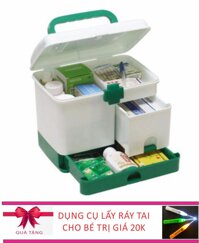 Tủ thuốc Y Tế Cho Gia Đình 3 Tầng tặng kèm dụng cụ lấy ráy tai cho bé