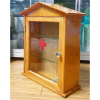 Tủ thuốc y tế Gia Đình bằng gỗ, mặt kính