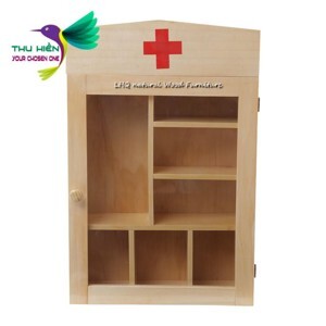 Tủ thuốc y tế gia đình gỗ thông tự nhiên