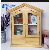 TỦ THUỐC Y TẾ GIA ĐÌNH KIỂU MÁI NHÀ CÓ HỘC 2 MÀU