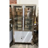 Tủ thuốc y tế lớn AB inox dùng trong bệnh viện, spa, phòng khám