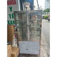 Tủ thuốc y tế lớn inox dùng trong bệnh viện, spa, phòng khám