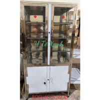 Tủ thuốc y tế lớn inox dùng trong bệnh viện, spa, phòng khám