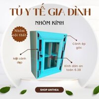 Tủ thuốc y tế mini treo tường bằng nhôm kính kích thước 36x15.5x43cm