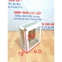 Tủ thuốc y tế nhôm kính màu trắng sữa Cao Cấp - Mã TT04TS