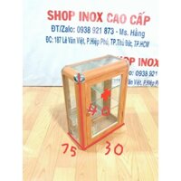 Tủ thuốc y tế nhôm kính màu vân gỗ vàng Cao Cấp - Mã: TT01VGV