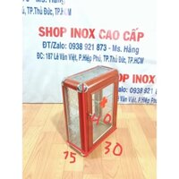 Tủ thuốc y tế nhôm kính màu vân gỗ đỏ Cao Cấp - Mã TT01VGĐ