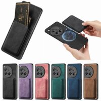 Từ Tính Retro Da PU Lưng Điện Thoại Dành Cho OnePlus 12 OnePlus Nord CE3 OnePlus 11 10T OnePlus CE Đẩy Kéo Thiết Kế Thẻ Túi