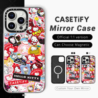 từ tính Thời Trang chống sốc Gương Bảo Vệ ốp Girly Hello Kitty Kỷ Niệm 50 Năm Miếng Dán Dành Cho Iphone 16 Pro 12 13 14 Pro Max 15 16 Plus sang chảnh cứng điện thoại trong nắp Casetify thương hiệu chống đính bẩn