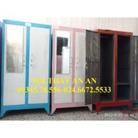 Tủ tôn treo quần áo 2 cửa nhiều màu, 2 khoang treo đồ rộng dãi cao 157cm rộng 76cm sâu 45cm, nội thất An An