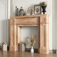 Tủ trang trí lò sưởi cổ điển bằng gỗ rắn, tủ trưng bày cửa hàng châu Âu, giá đỡ chụp ảnh, đồ trang trí hoa cưới